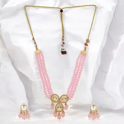 Nilu's Collection Gold-Plated Triple Layered Necklace Set image 1