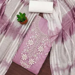 KALINI Embroidered Pure Cotton Unstitched Dress Material-picture-11