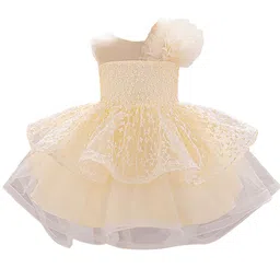 StyleCast x Revolte Girls Self Design One Shoulder Fit & Flare Midi Dress-picture-6