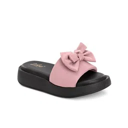 knoos Textured Flatform Pumps with Bows image 3