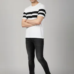 METALHAWK Men Striped T-shirt image 5