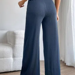 Moda Rapido Women Ribbed Regular Trousers image 3