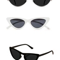 SPADEACES Unisex Black Lens & Black Cateye Sunglasses with-picture-11