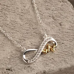 Boghra Sales Silver-Plated Sterling Silver Cubic Zirconia Chain image 2