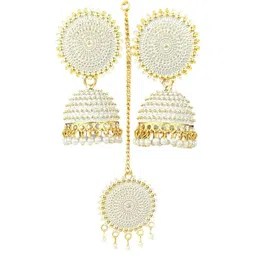 shreeji jewels Gold Plated Pearls Beaded Jewellery Set-picture-13