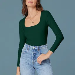 Maheshvi Women Square Neck Fitted Top-image-96