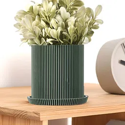 Myntra Elegant Homes Green 2 Pieces Artificial Plant With Pot image 5