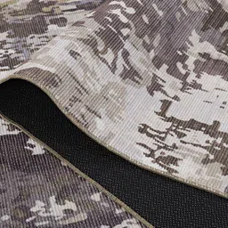 Kaleen India Grey Abstract Anti-Skid Polyester Carpet image 3