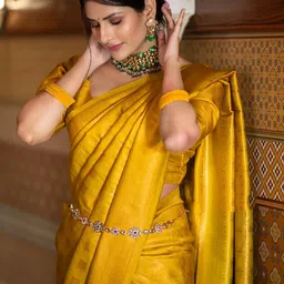 Moda Rapido Woven Design Zari Silk Blend Handloom Saree image 3