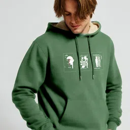 MaverIQ Men Printed Hooded Long Sleeves Sweatshirt image 4