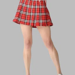 Caracola Checked A-Line Mini Skirt-image-11