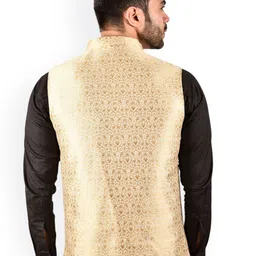 PRINTCULTR Printed Woven Nehru Jacket image 4
