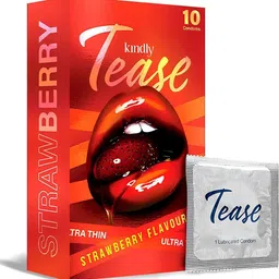 Kindly Health Tease Ultra Thin Condoms - 10Pcs - Strawberry Flavor-picture-33