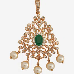 Kushal's Fashion Jewellery Gold-Plated Contemporary Pendants image 3