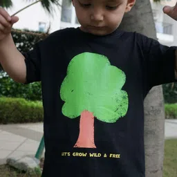 Gozi Kids Graphic Printed Round Neck Short Sleeves Relaxed Fit Cotton T-shirt-picture-26