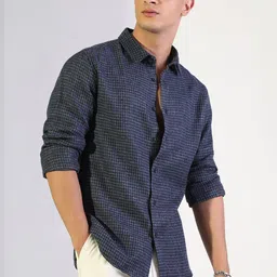 SHOWOFFFF Men Comfort Micro Checks Checked Casual Shirt-picture-53