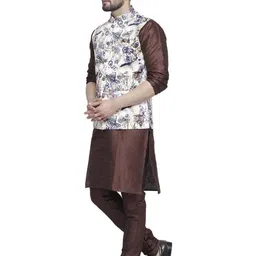 B BEN Men Brown Kurta Sets image 3