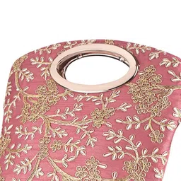Kuber Industries Polyester Floral Structured Handheld Bag image 4