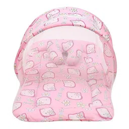 Fareto Infants Pink & White Printed Pure Cotton Foldable Baby Bed Set-picture-30