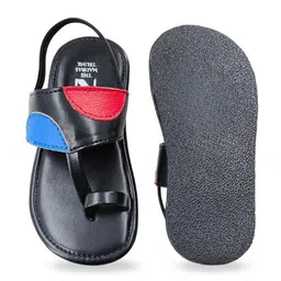 THE MADRAS TRUNK Kids Colourblocked Kolhapuri One Toe Flats image 5