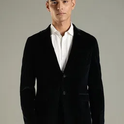 Tommy Hilfiger Peaked Lapel Pure Cotton Single-Breasted Blazer-image-35