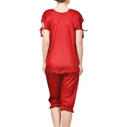 PHALIN Women Satin Night suits image 2