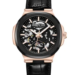 Kenneth Cole Men Skeleton Dial & Leather Straps Analogue Automatic Watch KCWGX0046204MN-picture-12
