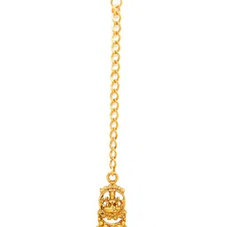 Yellow Chimes Gold Plated Temple Jewellery set With Kamarband image 5