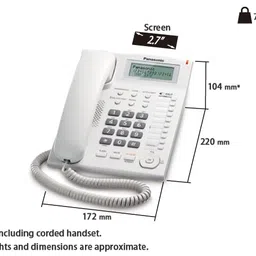 Panasonic Single Line KX-TS880MXWD Corded Phone (White) image 3