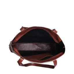 Mast & Harbour Brown PU Oversized Structured Shoulder Bag image 5