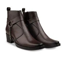 Bxxy Men Height Increasing Elevator Square Toe Block Heel Ring Boots image 4