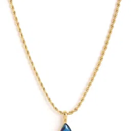 Carlton London Women Gold-Plated Teardrop Shaped Pendant with Chain-picture-39