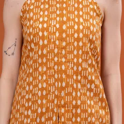 VASVI Printed Cotton Halter Neck Tunic With Palazzos Co-Ords image 2