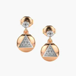 VALANOVA 14Kt Rose Gold 0.16 Carat Lab Grown Diamond Earrings-picture-21