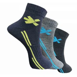 HRX by Hrithik Roshan Pack Of 3 Printed Ankle-Length Socks image 1
