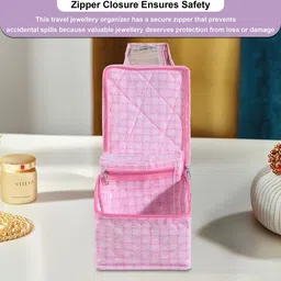 Aura Pink Set of 1 Regular Jewellery Organiser Organisers image 2