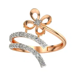 VALANOVA 14KT Rose Gold Diamond Studded Ring 2.04gms-picture-37