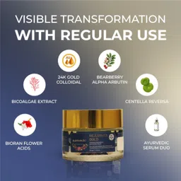 surevedic Rejuvinita Gold Overnight Regenerist Nourishing Cream 32+(32 to 45years) image 4