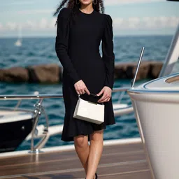 DressBerry Striped Scuba A-Line Dress-picture-36