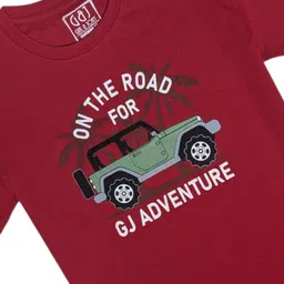 Gini and Jony Boys Graphic Printed Round Neck Cotton T-shirt image 3