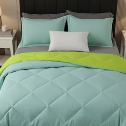 Sleeping Owls Sea Green & Turquoise Blue AC Room 150 GSM Comforter image 2