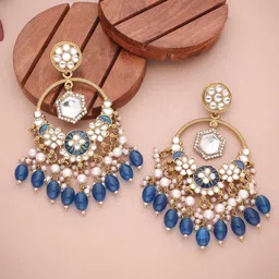 Anouk Diamond Shaped Jhumkas Earrings-picture-46