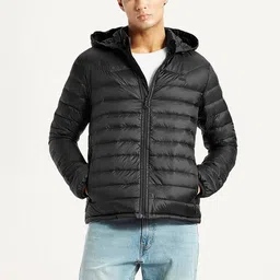 Levis Men Hooded Solid Long Sleeves Puffer Jacket-image-64