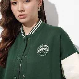 The Roadster Life Co. Typography Printed Varsity Sweatshirt image 2