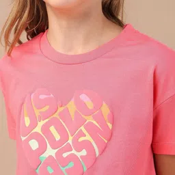 U.S. Polo Assn. Kids Girls Typography Pure Cotton T-shirt image 4