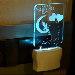 1ST TIME Red & White Printed Acrylic Contemporary Rectangle Shaped Wall Lamp image 2