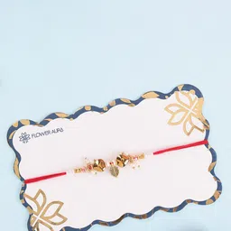 Floweraura Artificial Beaded Thread Rakhi With Roli Chawal-picture-11