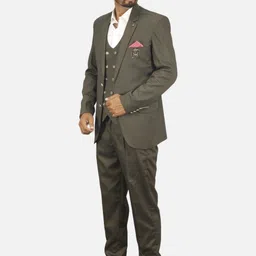 GARGIAN Master Cut Men Single-Breasted Slim-Fit 3-Piece Formal Suit image 3