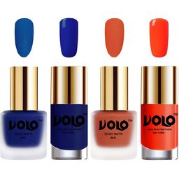 VOLO Set Of 4 Velvet Matte & Extra Shine Nail Polish-8 ml & 9.9 ml Each Shade 19-30-66-14-picture-21