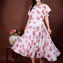 Fashion2wear Georgette Fit & Flare Dress image 1